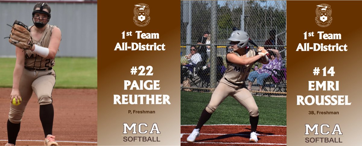 Mount Carmel Academy Cubs Softball (@mca_cubs_sb) on Twitter photo ‼️Congrats to the following <a href="/mcacubs/">Mount Carmel Academy</a> on making the District 9-5A 1st Team All-District‼️
Bailey Nelson, Senior
<a href="/TraubHayden/">Hayden Traub 2026</a>, Sophomore
<a href="/AveryKillian26/">Avery Killian</a>, Sophomore
<a href="/PaigeReuther/">Paige Reuther 2027</a> , Freshman
<a href="/RousselEmri/">Emri Roussel</a> , Freshman
<a href="/GeauxPrepsLA/">GeauxPreps.com</a> <a href="/Softball_La/">Louisiana High School Softball</a> <a href="/CatholicLeague_/">Catholic League Sports</a> <a href="/nolaprep/">NOLA.com Prep Sports</a> <a href="/mcacubs/">Mount Carmel Academy</a> ‼️Congrats to the following <a href="/mcacubs/">Mount Carmel Academy</a> on making the District 9-5A 1st Team All-District‼️
Bailey Nelson, Senior
<a href="/TraubHayden/">Hayden Traub 2026</a>, Sophomore
<a href="/AveryKillian26/">Avery Killian</a>, Sophomore
<a href="/PaigeReuther/">Paige Reuther 2027</a> , Freshman
<a href="/RousselEmri/">Emri Roussel</a> , Freshman
<a href="/GeauxPrepsLA/">GeauxPreps.com</a> <a href="/Softball_La/">Louisiana High School Softball</a> <a href="/CatholicLeague_/">Catholic League Sports</a> <a href="/nolaprep/">NOLA.com Prep Sports</a> <a href="/mcacubs/">Mount Carmel Academy</a>