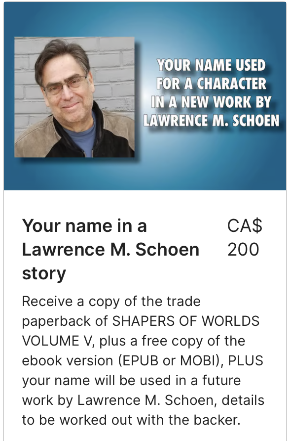 Less than $1,650 to go on SHAPERS OF WORLDS V #Kickstarter! tinyurl.com/shapersofworld… Featured today: award-winning author (and #Klingon Language Institute founder) Lawrence M. Schoen @klingonguy. As a reward, he'll use your name for a character! Chat: theworldshapers.com/2022/08/28/epi…