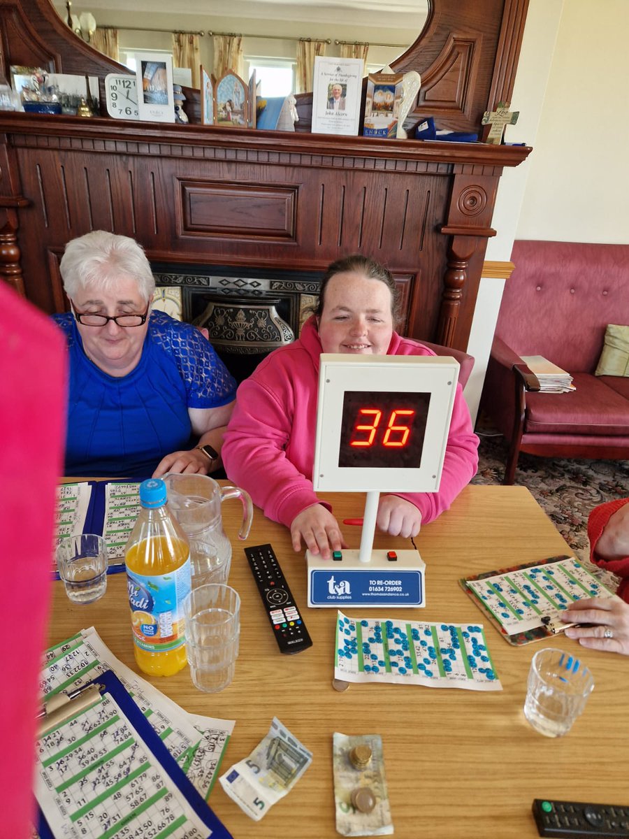 Siobhan - the new bingo caller in her Community Placement at Fanad Day Centre 🤩