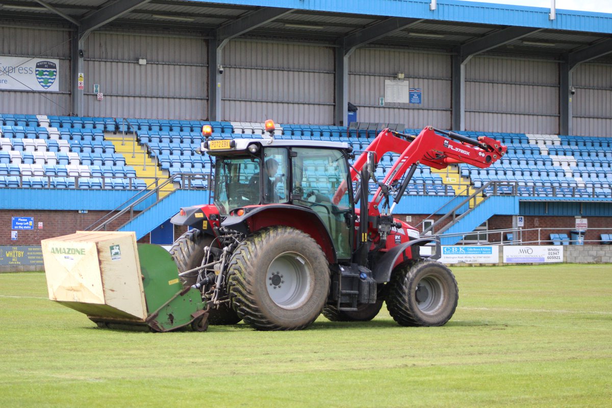 And we're off! 🙌 Stage one of our pitch renovation work at the @TowbarExpress Stadium has commenced this afternoon. Thank you to Cutting Edge Grounds Maintenance for their support for the club 👊