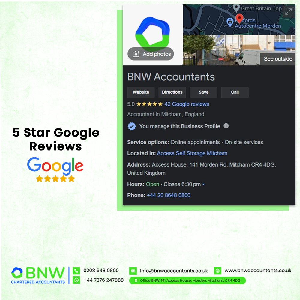 To shine bright with BNW Accountants! ⭐
Check out our latest 5-star reviews on Google and discover why we are the top choice for all your accounting needs.
.
.
.
.
.
.
.
#BNWcharteredaccountants #bnw  #financialhealth #googlereview
#BNWAccountants #5StarReviews #TopChoice