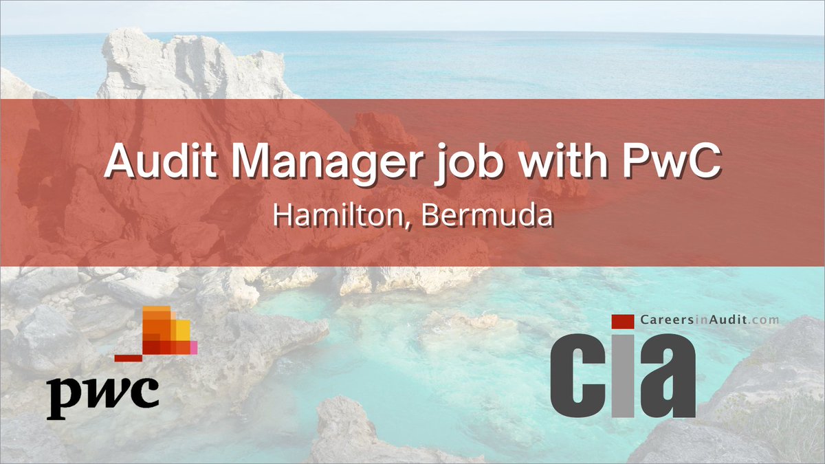 .@pwc_caribbean are looking for for Manager and Experienced Manager level candidates to join their assurance practice in Bermuda to work with their highly successful banking teams. Find out more & apply here: eu1.hubs.ly/H08St8H0

#AuditJobs #PwCBermuda #CareersInAudit