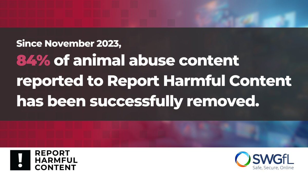 Our service has seen a concerning increase in reports involving animal abuse content. Since November 2023, 36% of content escalated to industry partners included animal abuse. 84% of this harmful content has now been successfully removed. swgfl.org.uk/magazine/repor…