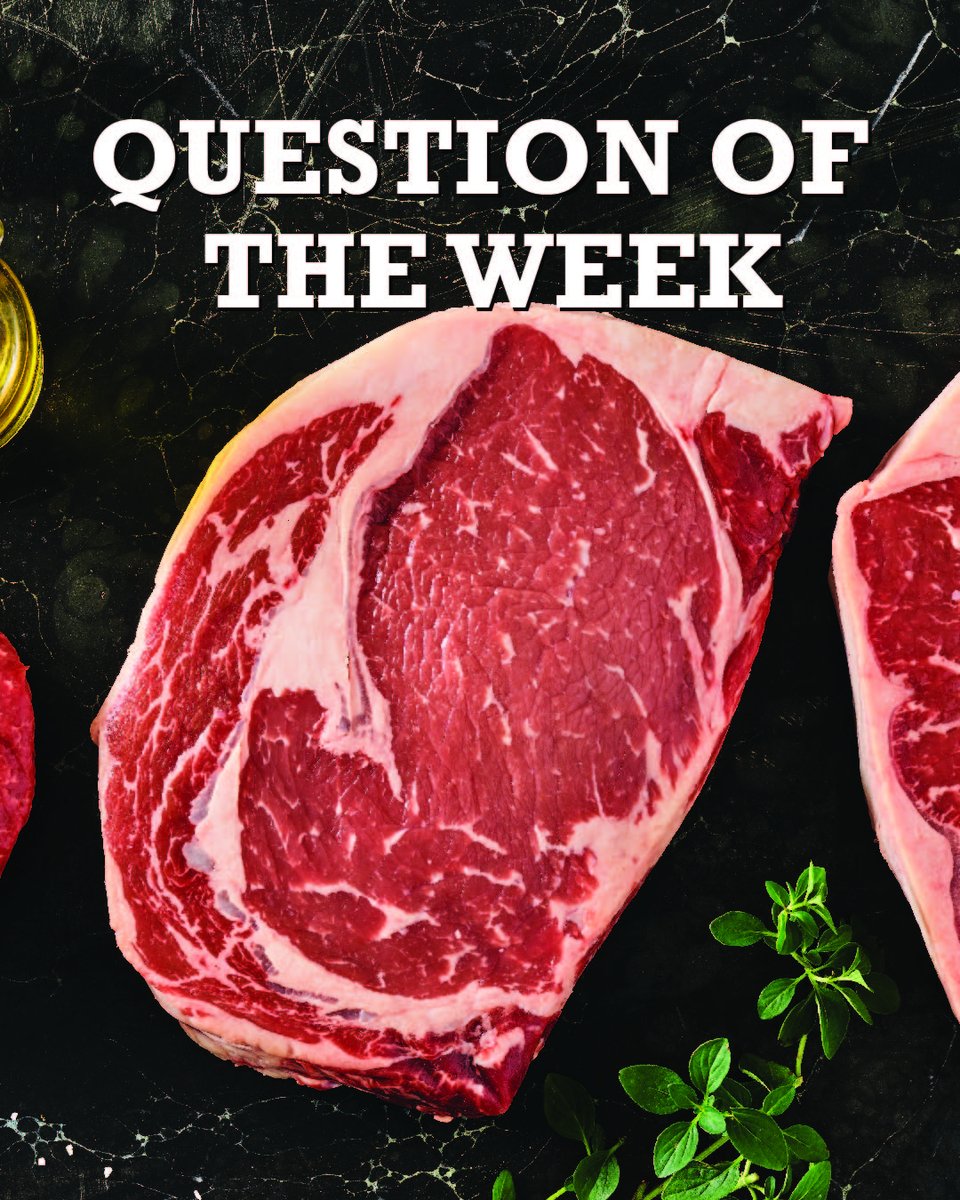 Question of the Week! You're all out of salt and pepper, what spice blend are you using for this steak? #BeefFarmersAndRanchers