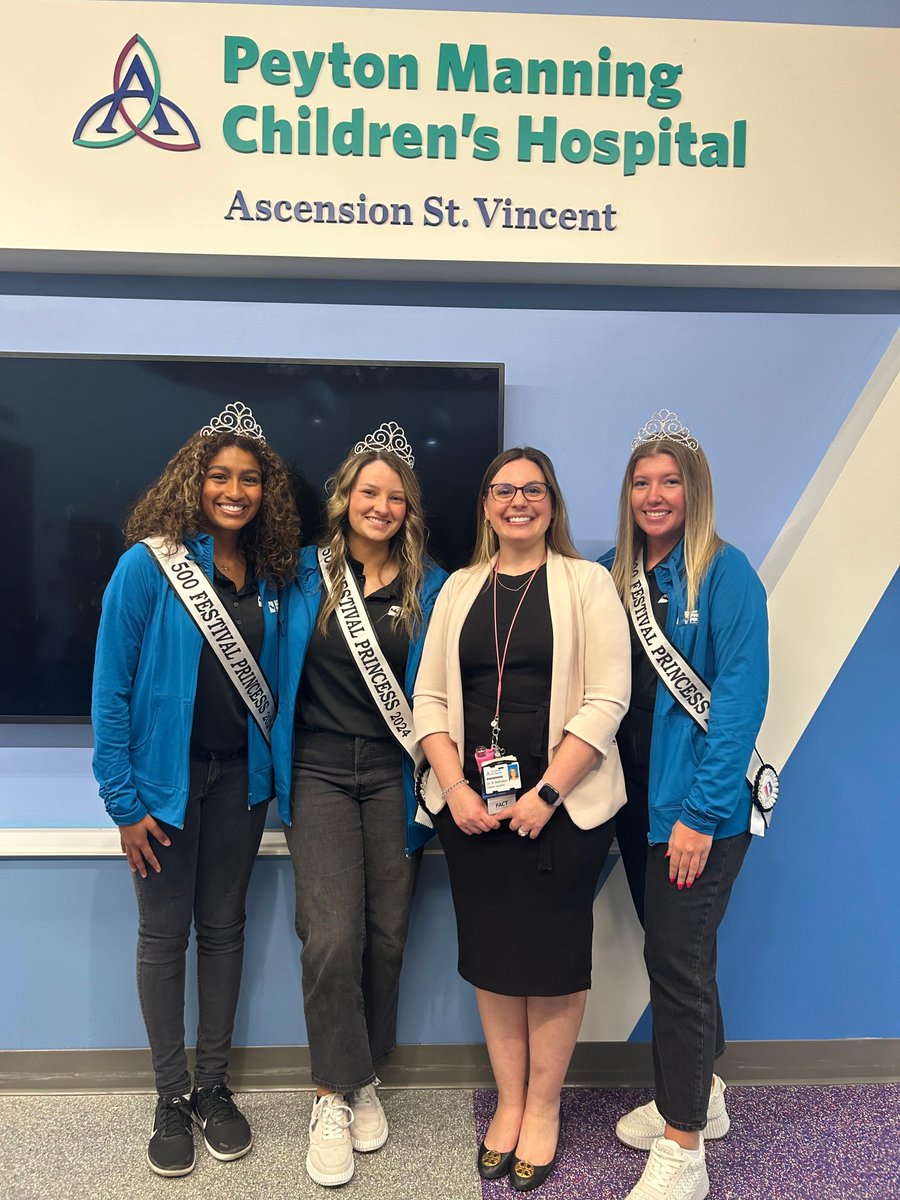 500 Festival Princesses Avery, Sarah and Delaney met with Peyton Manning Children's Hospital Residency Program Director Dr. Rebecca Rothstein, who provided insight on her role and the future for the new Women and Children's Tower. @PrincessIndy500 @500Festival