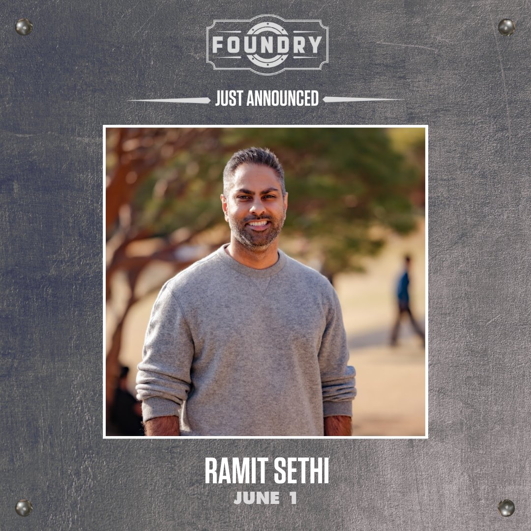 JUST ANNOUNCED 🌱 Ramit Sethi at The Foundry on June 1! Presale begins Wed, May 1 at 10AM. Use Code: SOUNDCHECK 🎧 Tickets go on sale Friday, May 3 at 10AM. 🎫 livemu.sc/3y0AQew