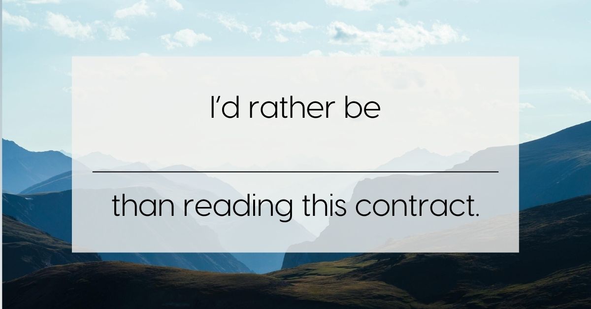 Stuck reading contracts again? 😴 I'd rather be... pretty much anywhere else! 🏖️⛰️ With Advocat, say goodbye to the paperwork and hello to freedom. What's your #IdRatherBe doing instead of contracts? #AdvocatAI #StartupDreams