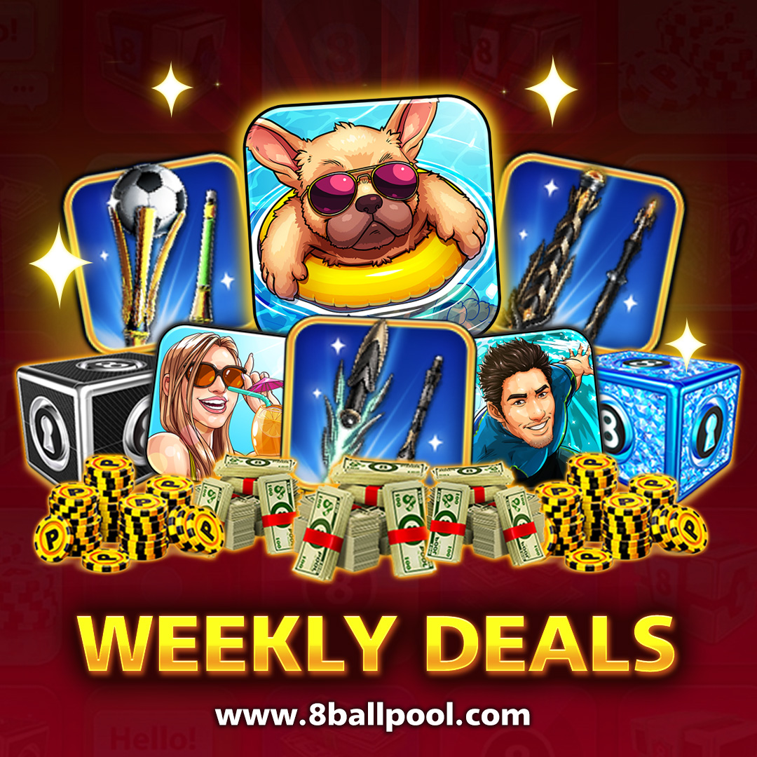NEW Web Shop #WeeklyDeals! 🎱 ✨ 🎁 Add past #PoolPass Avatars, rare Cues & more to your collection! Go now » mcgam.es/NILfxB 🗓️ Offers end May 1, 23:59 UTC #8BallPool