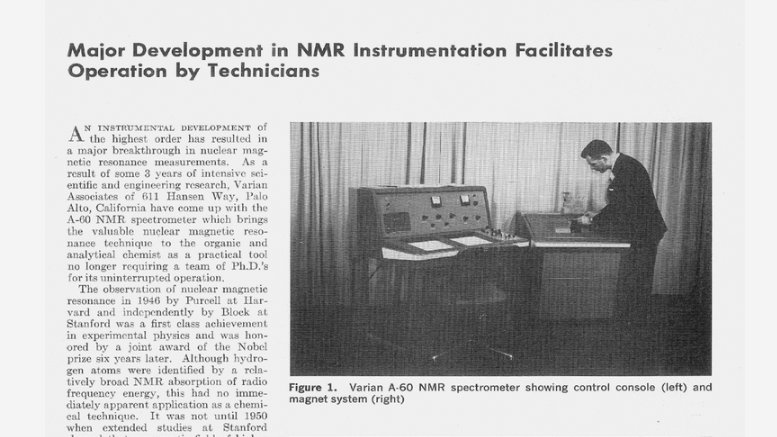 Major Development in NMR Instrumentation Facilitates Operation by Technicians (1961) no longer requiring a team of Ph.D.’s for its uninterrupted operation pubs.acs.org/doi/10.1021/ac… #NMRchat #NMR #NMRnews 🧲