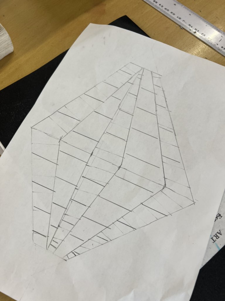 AberfordPrimary's tweet photo. Class 4 have spent time creating their 2 point perspective graffiti wall 😀 #vanishingpoints Finished works of art to follow … https://t.co/wCbocCPFXk