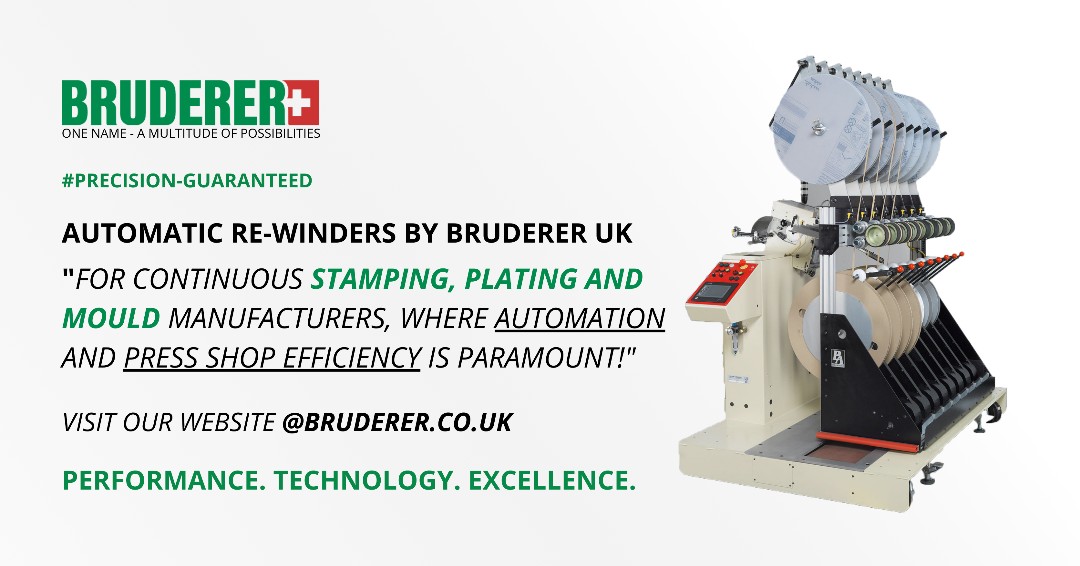 AUTOMATIC REWINDER SYSTEMS FROM BRUDERER UK - providing the perfect solution where press-shop efficiency is required!

For more information, contact us at mail@Bruderer.com

#Bruderer #Manufacturing #Engineering #Rewinders #Mould #Stamping #Plating #Automatic #Efficiency #Press