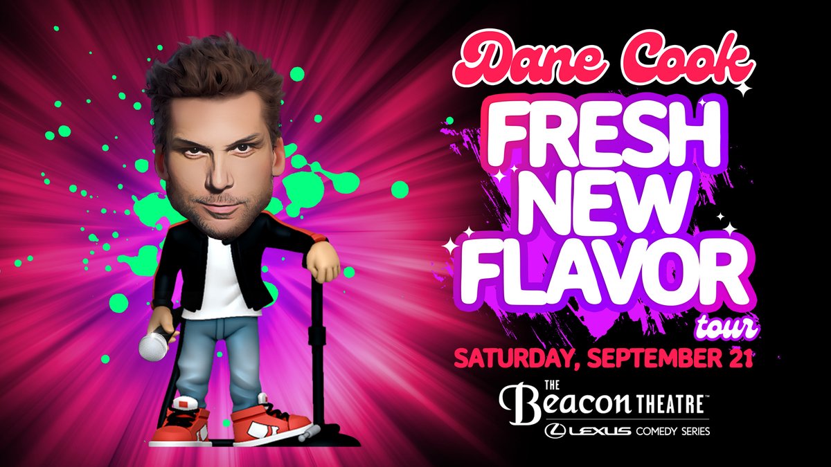 JUST ANNOUNCED: @DaneCook will bring the Fresh New Flavor Tour to the Beacon on Sat, Sep 21! Access presale tickets starting this Thu, May 2 at 10am with code SOCIAL. Tickets go on sale to the general public on Fri, May 3 at 10am.