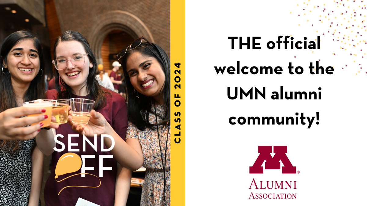 🎓 Graduating this spring? Don't miss out on The Send-Off - only 2 days away! Get a grad gift, meet @GoldytheGopher, and hang with PAWS animals! UMNAlumni.org/sendoff 🎉 #UMNgrads #UMNAlumni #Classof2024 @‌UMNews