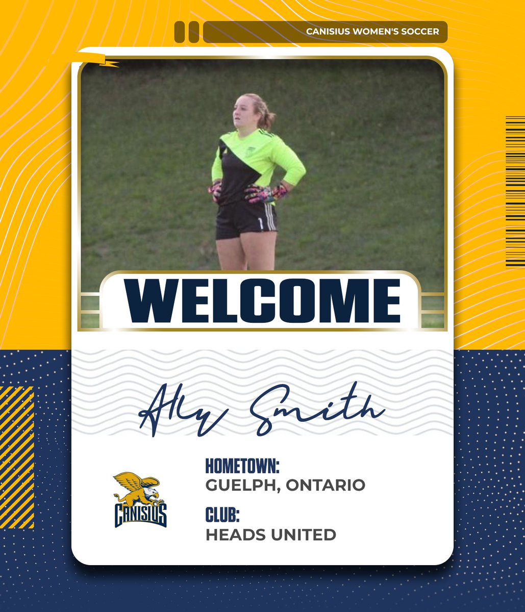 Our fourth recruit is Ally Smith from Guelph, Ontario. Smith played for Heads United and we are excited to have her joining us next year.

Welcome to Canisius, Ally

#Griffs