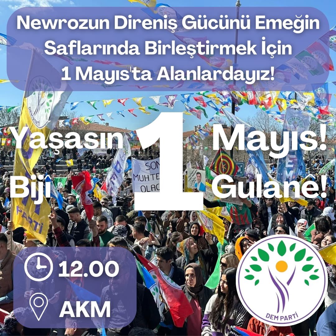 Newroz coşkusuyla 1 Mayıs ‘a #Bijîyekêgulanê #Yaşasın1Mayıs