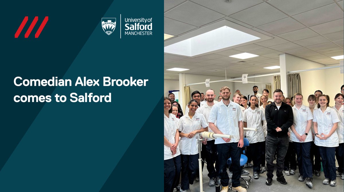 Comedian and TV presenter Alex Brooker visited our Prosthetics and Orthotics teams, who have been training future professionals for over thirty years 🦾 Read more here -salford.ac.uk/news/comedian-… #SalfordUni