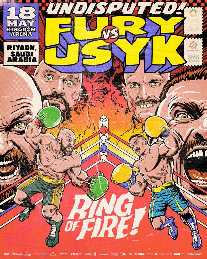 The artwork keeps coming for Fury 🆚 Usyk!! I like this one a lot! 🔥🔥🔥🔥👍🥊#FuryUsyk #STBX