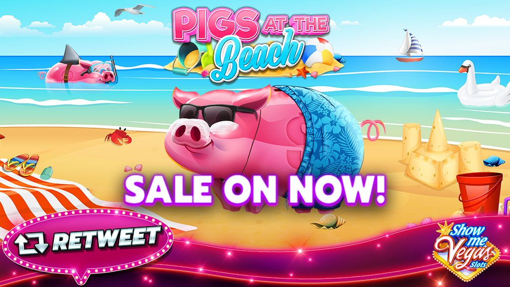 ⛱️What's better than a vacation at the beach playing your favorite Slots game?🎰🐖🌊Enjoy the white sand and get a feeling of paradise with the Pigs At the Beach Sale!🐷✨Collect FREE COINS🏖️🐚▶️ link.showmevegasslots.com/qycr 
#Winning #Casino #Slots #Jackpots #SocialCasino #VideoSlots
