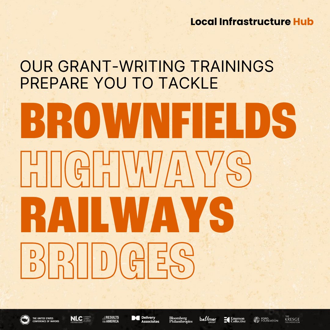 Cities, towns and villages that have participated in these trainings have already won more than $200 million in funding for their local infrastructure priorities, leading to transformative improvements for residents. Register now: localinfrastructure.org/application-bo…