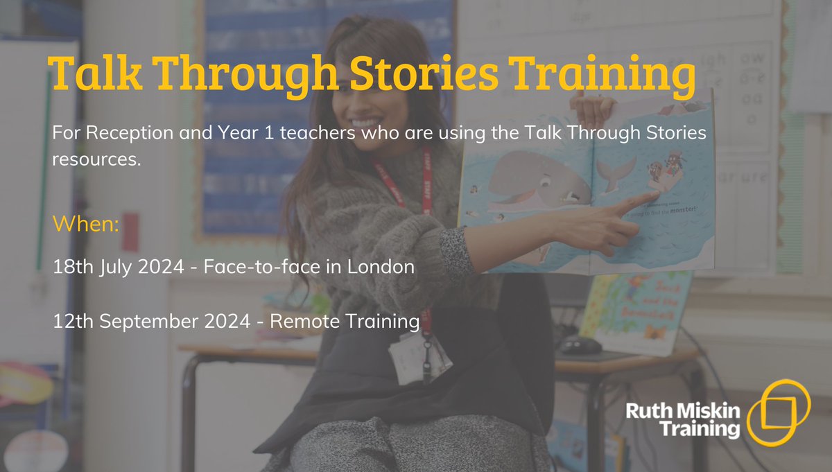 Teachers love our inspiring Talk Through Stories training. This creative and thought-provoking day helps you get the most out of the programme, building a love of stories through talk. 👉Special offer available - schools.ruthmiskin.com/booktraining/