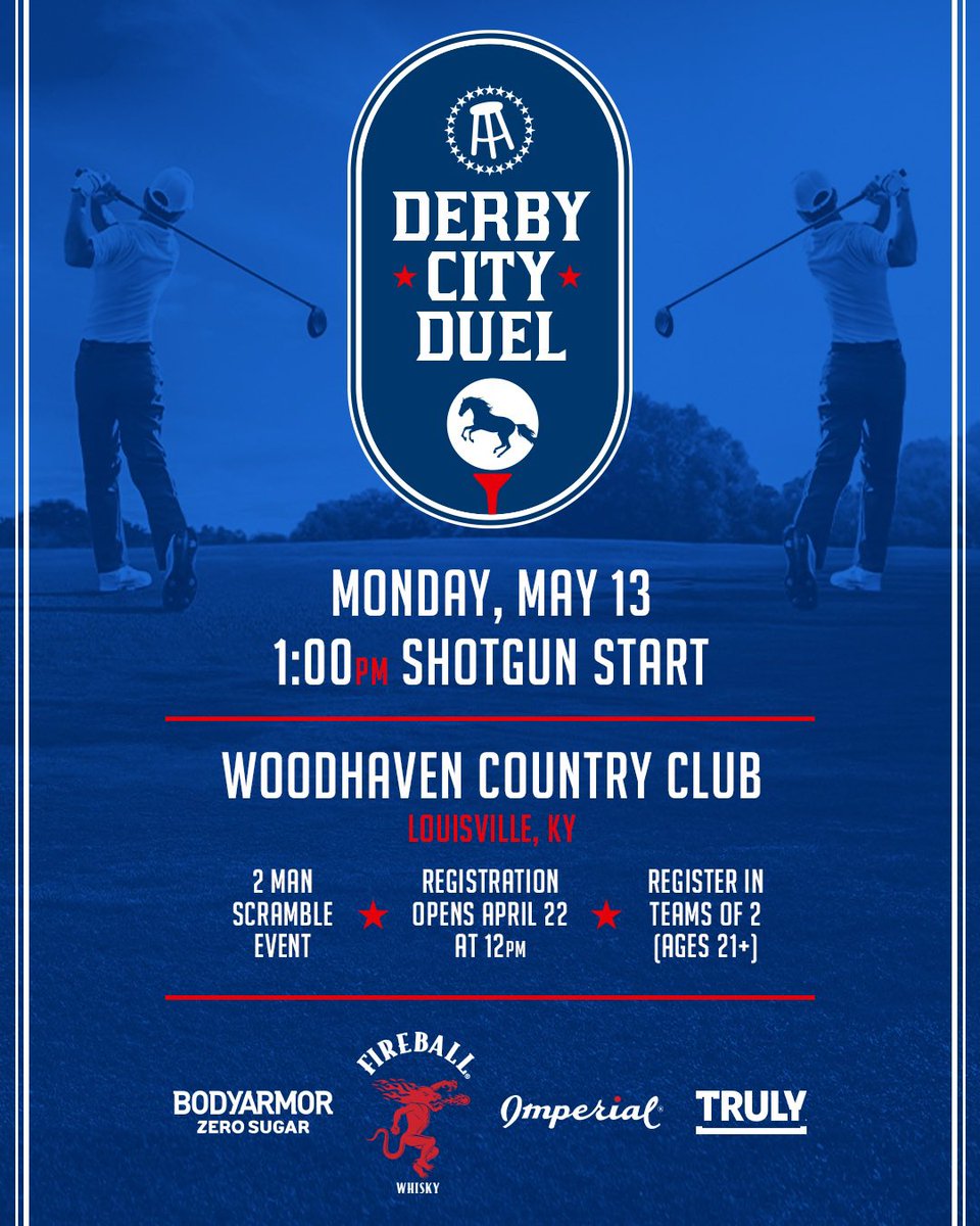 🚨 ONLY A FEW SPOTS LEFT 🚨 The Derby City Duel. 2 Man Scramble event. Major week. Monday. Louisville. Sign up now: barstoolsports.com/events/derbyci…