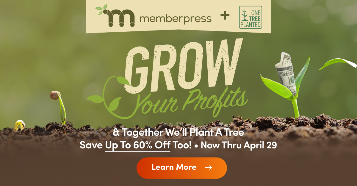 Final day to get up to 60% OFF MemberPress! We’re partnering with our friends at @onetreeplanted to get a tree planted for you. ⏰ Effortlessly manage subscriptions & payments, sustain your business & nurture our planet. 🌍 Last chance 👉 memberpress.com/plans/pricing/… #EarthDay