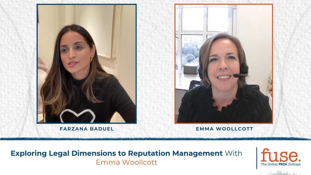 🆕 episode out! Join host @FarzanaBaduel as she sits down with Emma Woollcott, Partner at @Mishcon_de_Reya, to discuss managing reputational risks, legal options for defamation, and more. 📺 ow.ly/gzZK50RlTMv 🎙 ow.ly/eXnR50RlTMu