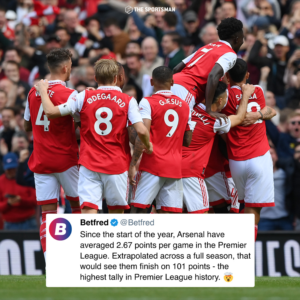 💯 Arsenal are doing EVERYTHING they can to win the Premier League and it still might not be enough... 📊 @Betfred | #AFC