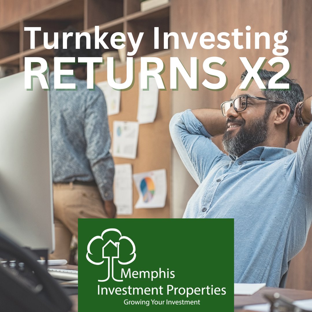 Did you know? Turnkey real estate investing brings returns twice! With monthly rental income providing immediate cash flow and home value appreciation over time, turnkey properties offer a double dose of investment returns. memphisinvestmentproperties.net #TurnkeyRealEstate #Investing