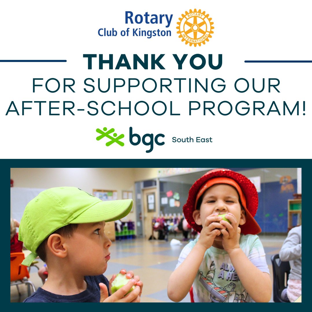 A heartfelt thank you goes out to @RCKingston_ON for their generous contributions to our After-School Program! Your dedication to providing healthy snacks ensures that children and youth in our program feel nourished and energized as they learn and grow. 🍎🤝