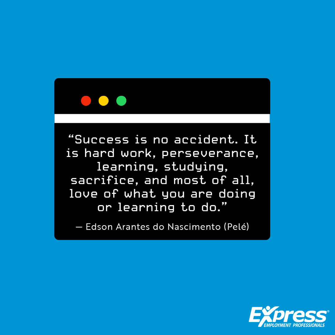Many factors play a role in achieving success, but luck is rarely one of those.

#MotivationMonday #ExpressPros