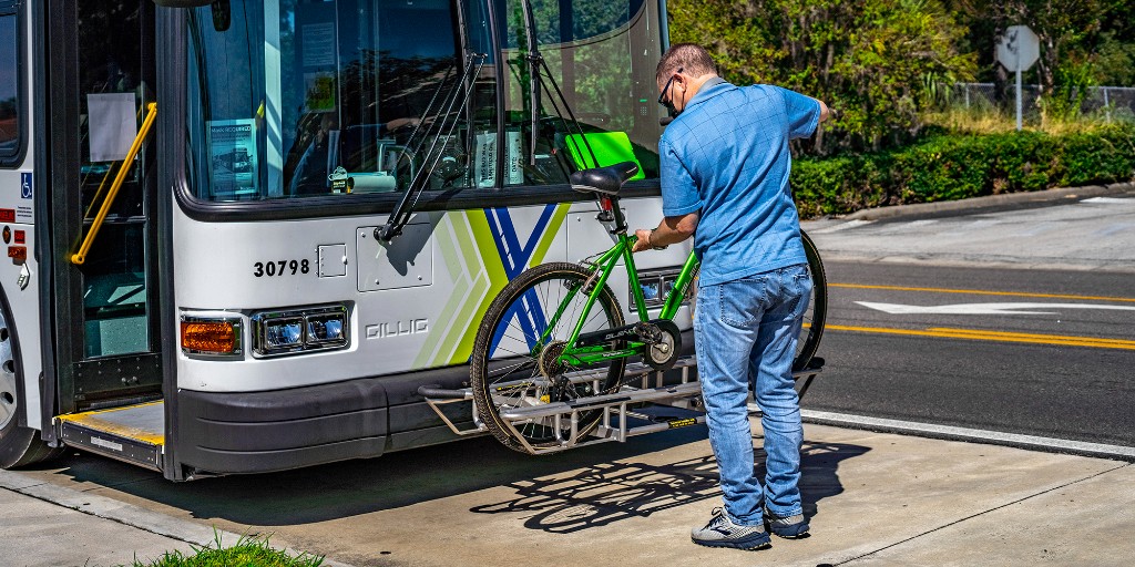 Our trip planner gets you where you need to go. Transit, biking, or walking, you name it. Bike to a bus stop and bring it with you the rest of the trip! Central Florida fixed-route buses have bike racks. @SunRail allows bikes on board. 🚲 🚍 #reThinkYourCommute