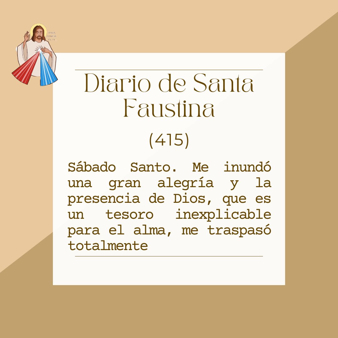 Teniendo a Dios contigo es suficiente. #DiariodeSantaFaustina #DivinaMisericordia #SantaFaustina #JesusenTíConfío