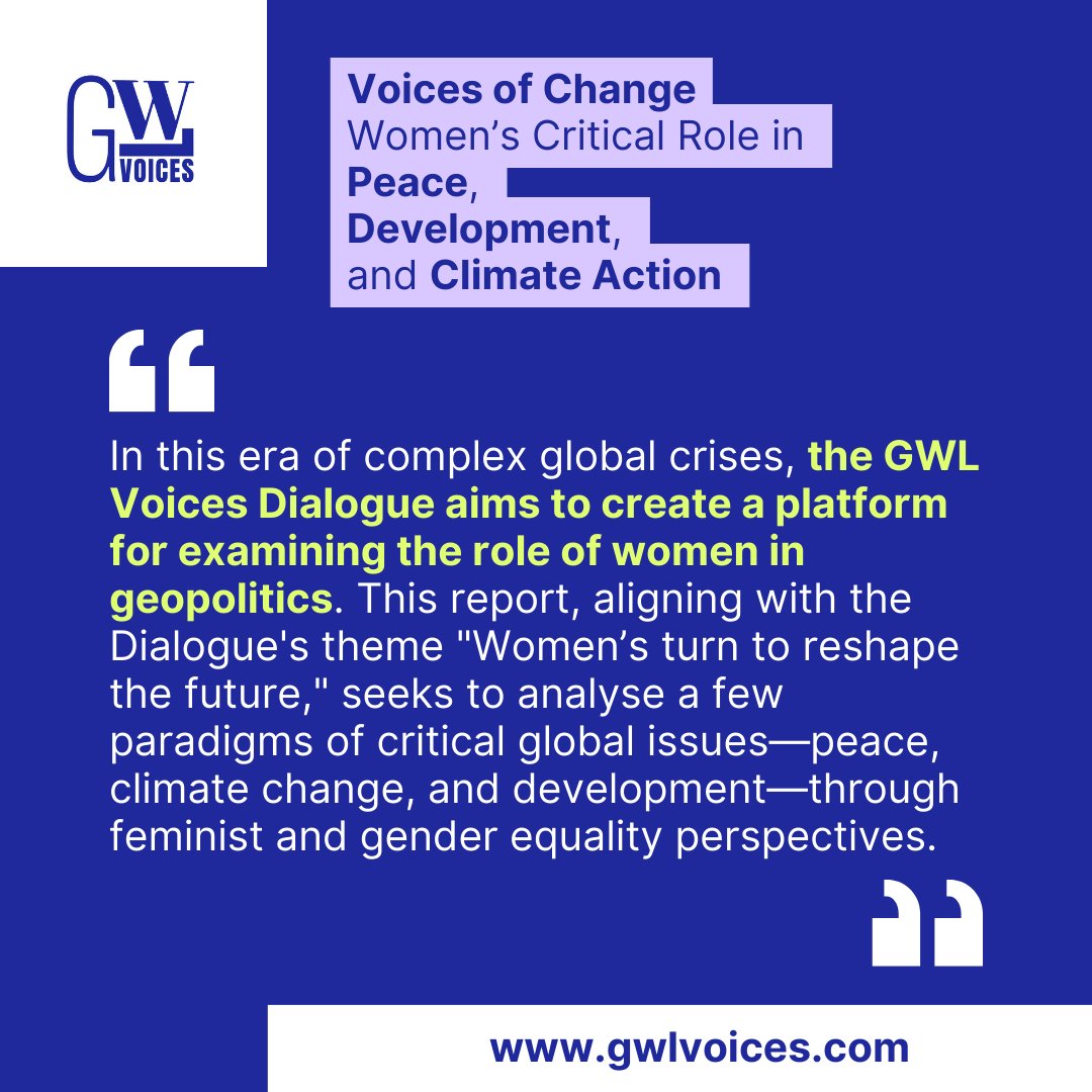 📢 Voices of Change: This #GWLVoices' publication dives deep into the critical link between gender, environment, and policy. Unveiling the barriers to diversity, exposing climate finance gaps, and urging for political will to phase out fossil fuels. gwlvoices.com/download/voice…