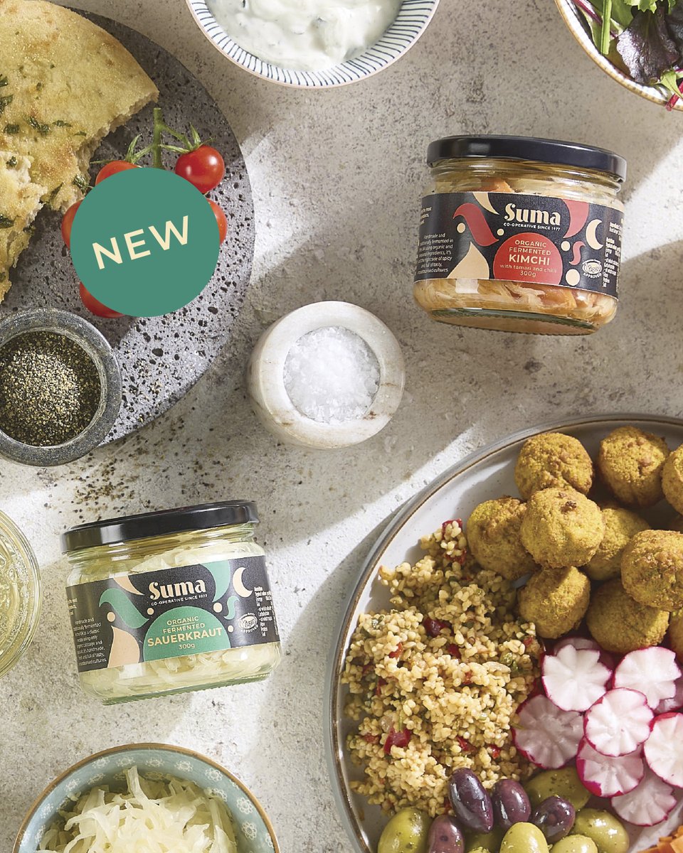 Meet the newest members of the Suma ferments family! Our new Sauerkraut is made to a classic recipe & our new Kimchi is just the right side of spicy. Handmade goodness, naturally fermented, ridiculously delish. Find your nearest Suma stockist: suma.coop/store-locator/