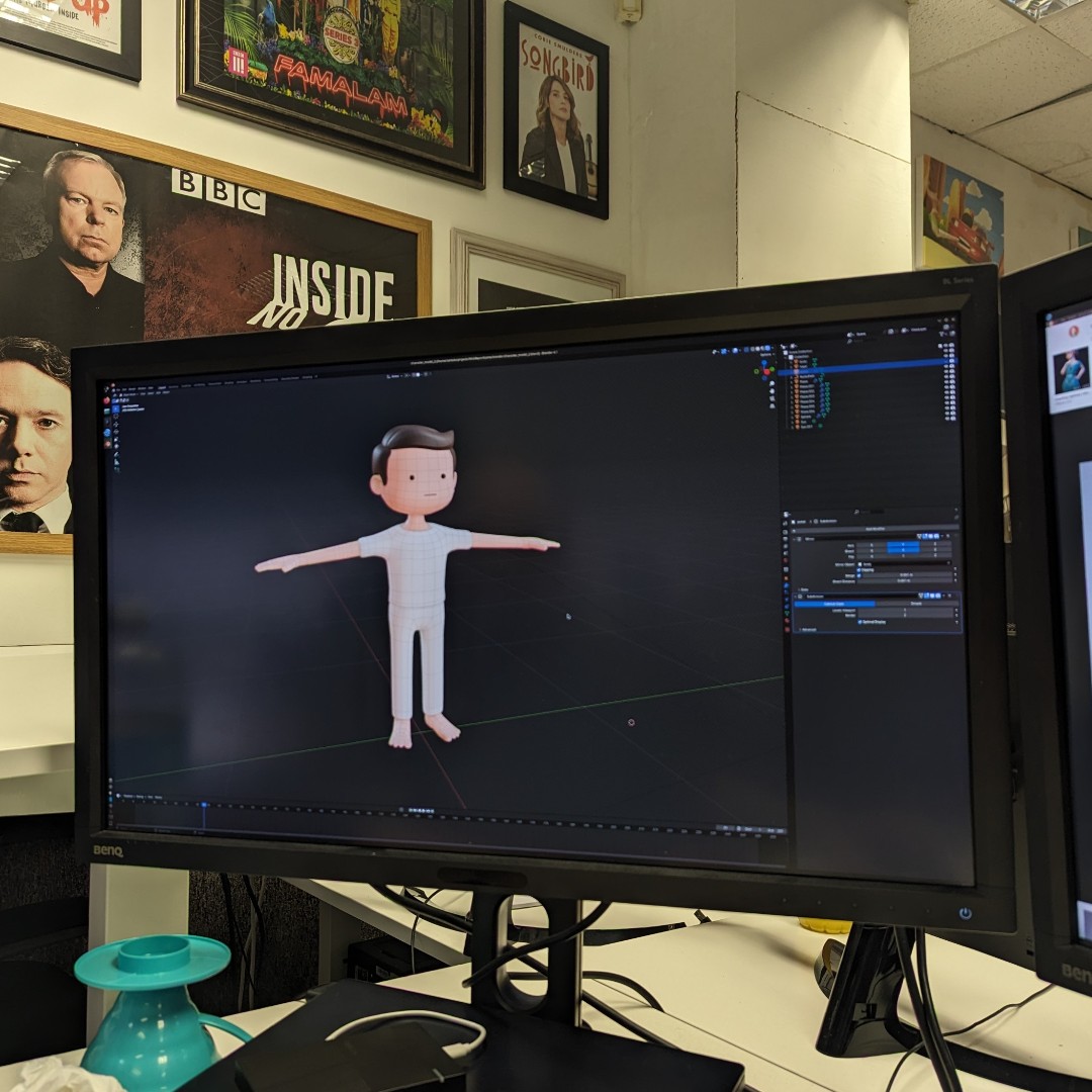 Last week, character design and clothing; this week, bringing them to life in Blender! 🎨💻💫 #AnimationInProgress #3D Modelling #Storytelling #BusinessComms