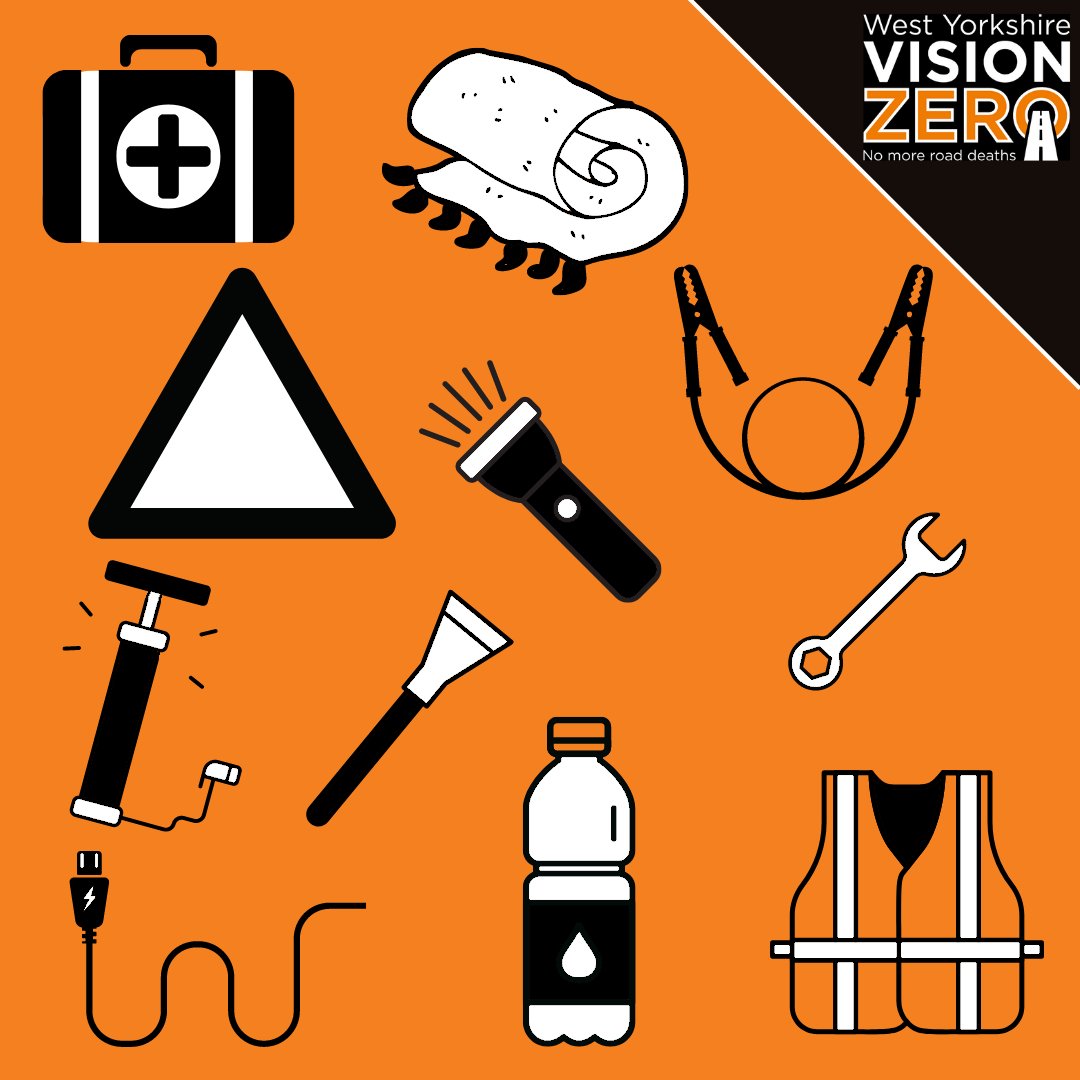 What safety items do you carry in your vehicle? As a minimum, we recommend: First aid kit Warning triangle Water Blanket Reflective vest Basic maintenance tools Phone charger Jumper cables Tyre pump Torch Ice scraper Let us know if you think something’s missing. #VisionZeroWY