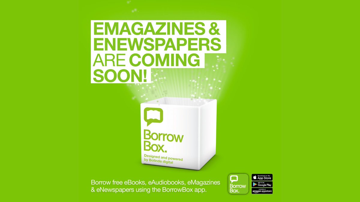Great news! 🎉

From May 1st you’ll be able to read your favourite newspapers and magazines on BorrowBox! 
That means eBooks, eAudiobooks, eNewspapers and eMagazines all in one place, 24/7! 

#BorrowBox #WexLibraries #Newspapers #Magazines #LibraryServices #BookLover