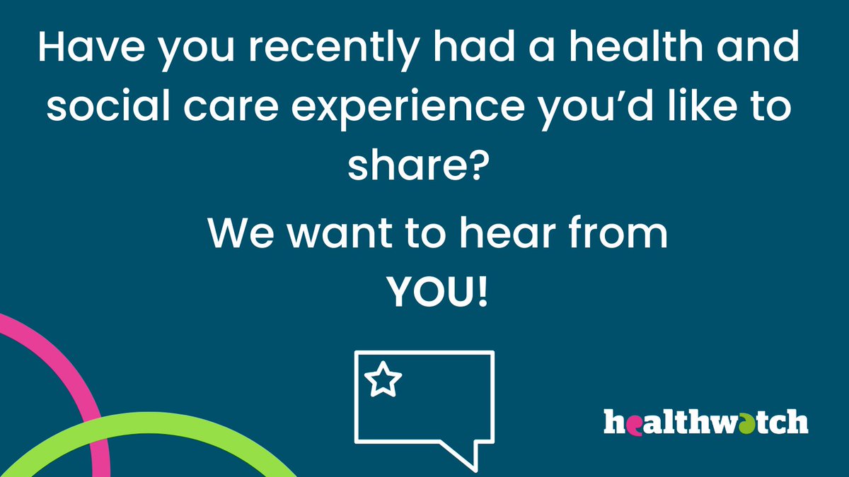 Have you used NHS or social care services recently? Then we want to hear about your experience. Good or bad, share your story with us today. healthwatch.co.uk/have-your-say #HaveYourSay