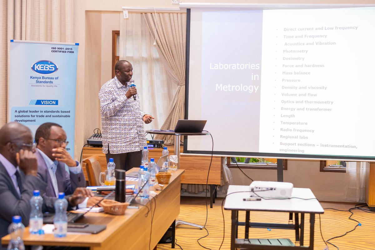 'Metrology, as the science of measurement, guarantees accuracy, precision, & reliability across diverse fields through standardized methods and techniques,' ~ Dr. Henry Rotich, Director of Metrology & Testing, clarifies KEBS's role in setting measurement standards.  ^LM