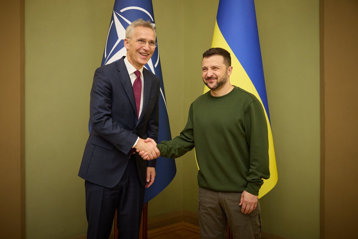 In Kyiv, #Zelenskyy and #Stoltenberg talked about $100 billion fund for #Ukraine 'It is critical that this does not come at the expense of bilateral quantities [of aid], which are defined by our agreements on security guarantees,' emphasized President Zelenskyy. According to…