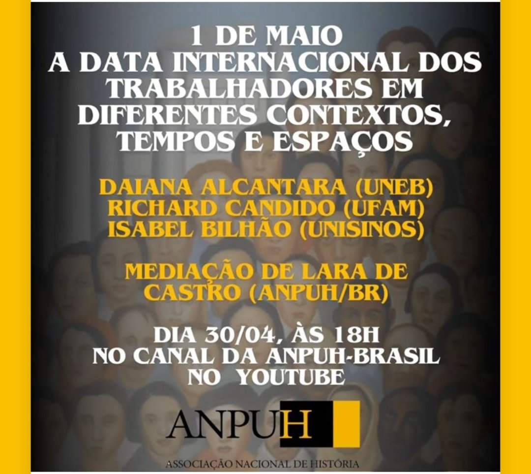 1 de maio a data internacional dos trabalhadores em diferentes contextos, tempos e espaços #MundosdoTrabalho 👇🏾👇🏾 youtube.com/@AnpuhBrasil?s…