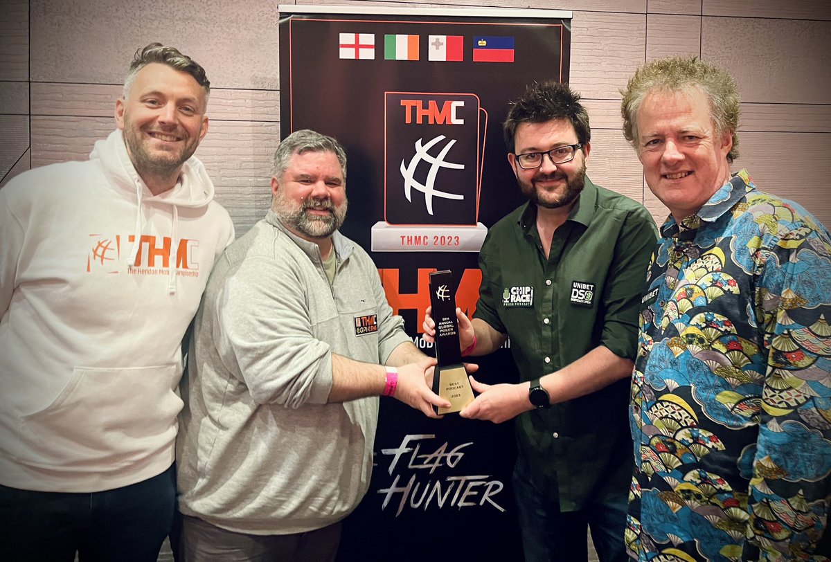 Huge thank you to the @gpi team @EricDanisPoker @Lord_Boothby @Kevmath @HansytheKing for all the work they do for poker. It was an honour to be presented with our second award for Best Podcast today at the @maltapokerfest!