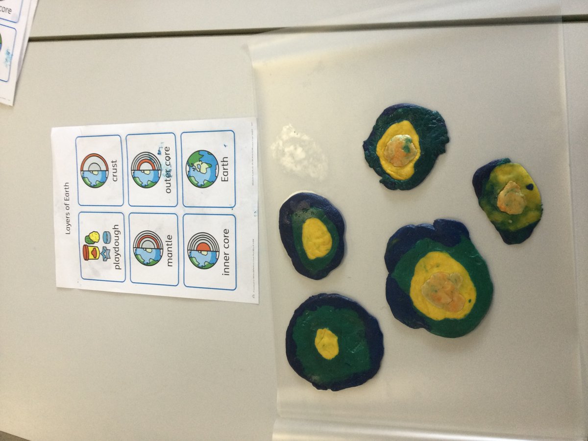 In Paddington Class, we are learning about the layers of Earth! We made playdough to represent the crust, mantle, outer core and inner core 🌍