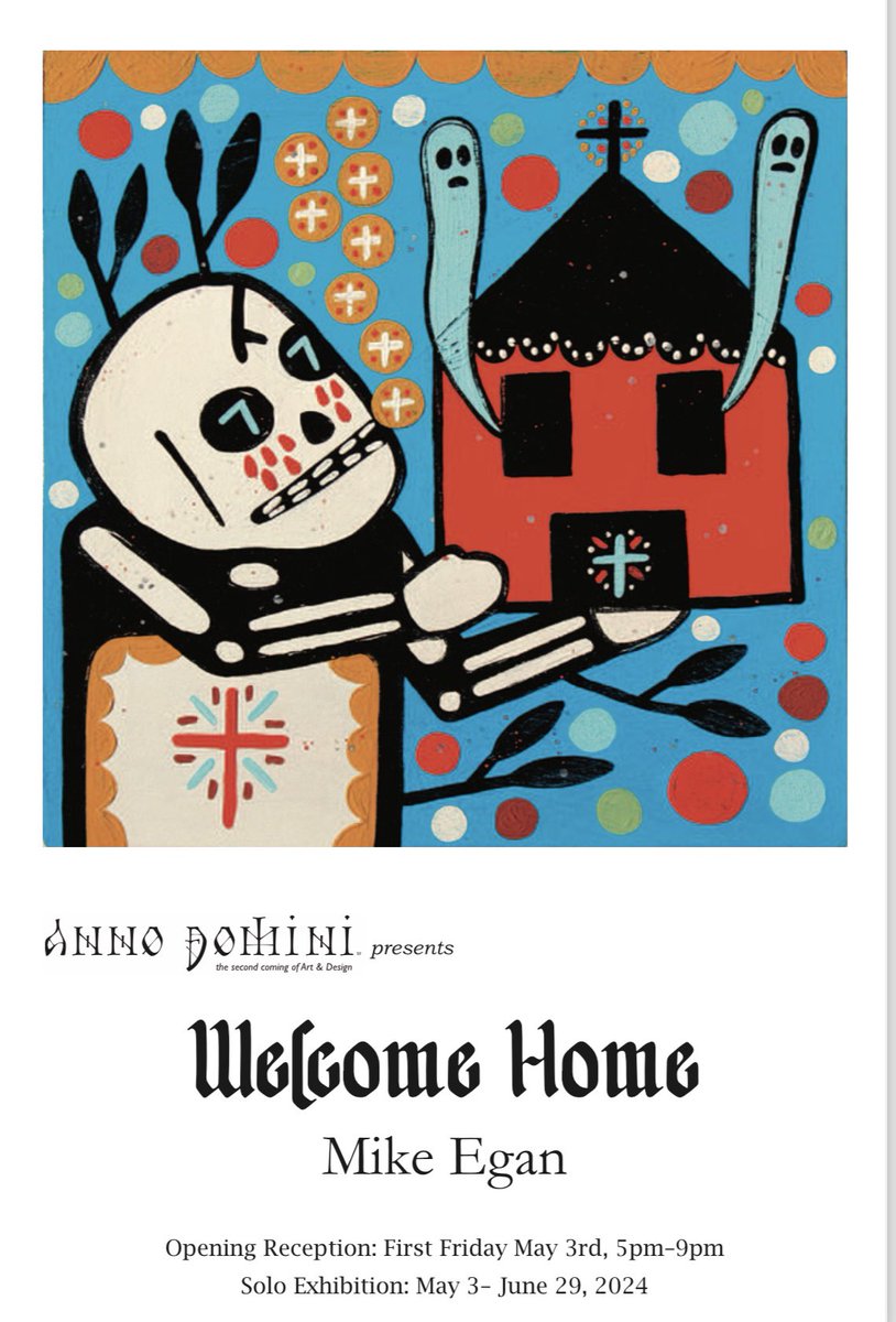 GM!! This Friday is the opening for my new solo show “Welcome Home” 🏠 Please tell everyone you know! 🙌🏼