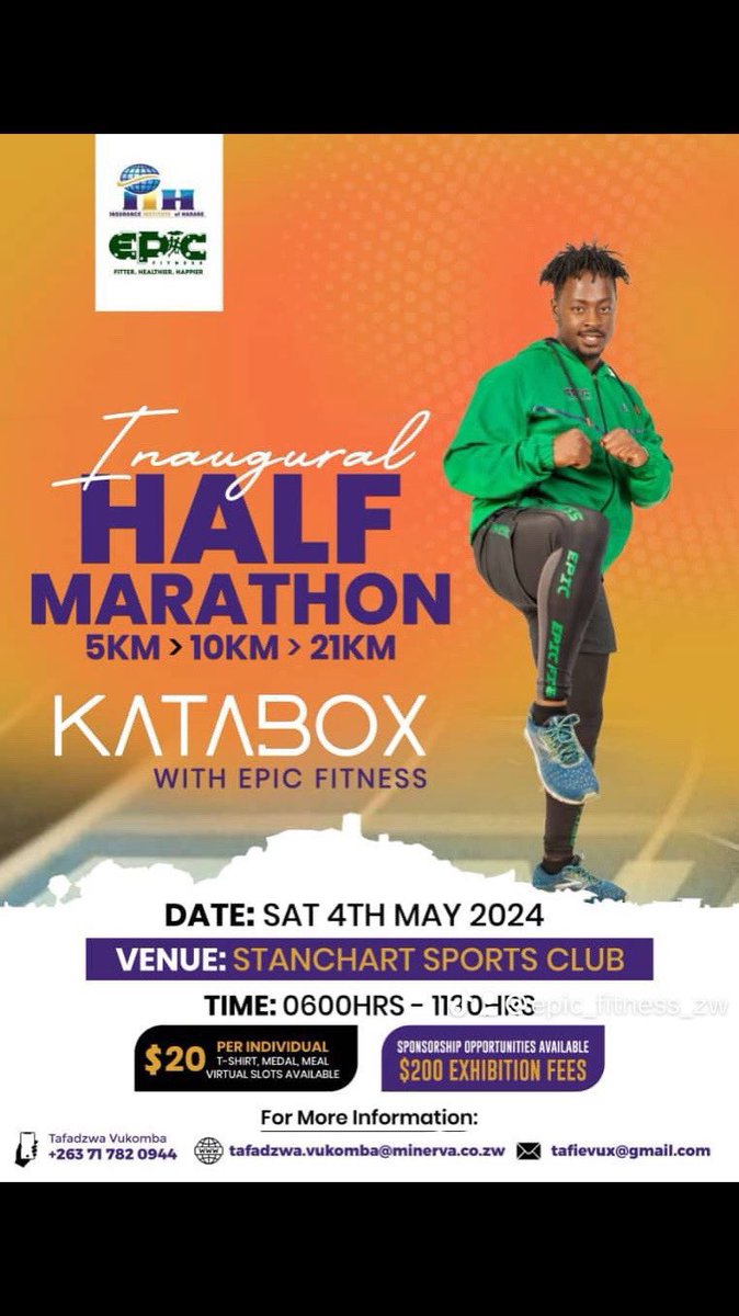 Sporting weekend Experience an unprecedented fitness event with the Epic Fitness 4th of May Run! 🏃 This inaugural half marathon, with 5km, 10km, and 21km options, is just the warm-up for the Kata Box and stretch session led by Coach Q. Register now and get ready for an