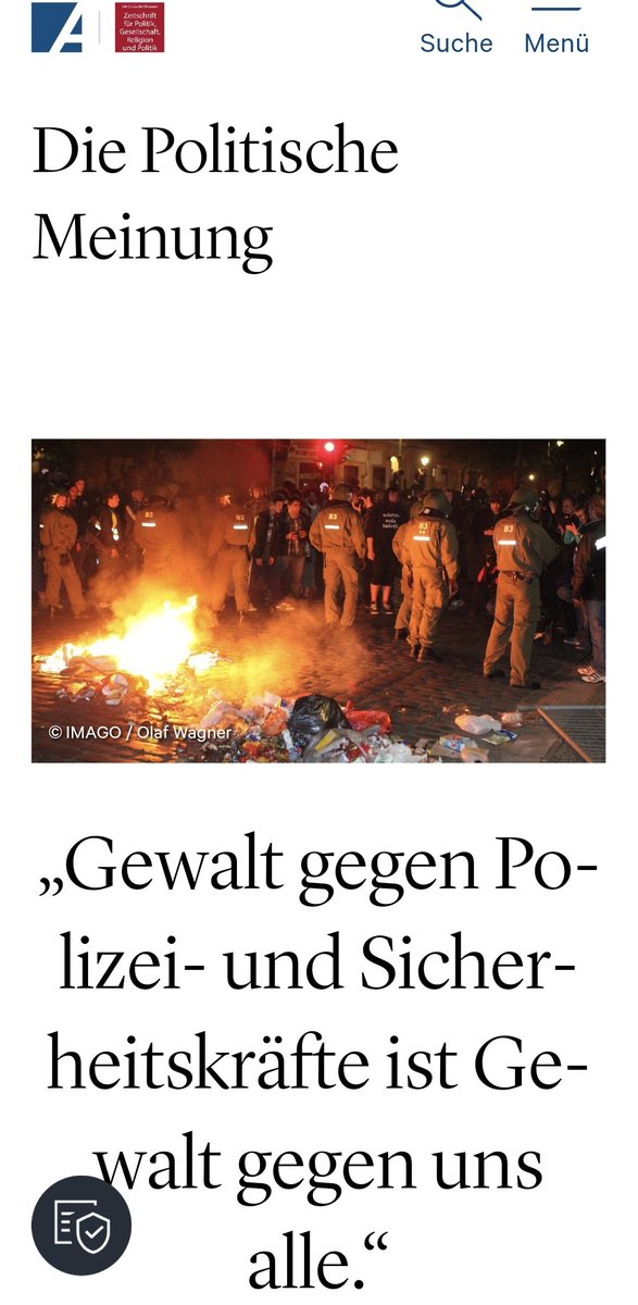 Mein Interview über zunehmende #Gewalt bei Großveranstaltungen und mangelndem #Respekt gegenüber Einsatzkräften. #1Mai kas.de/de/web/die-pol…
