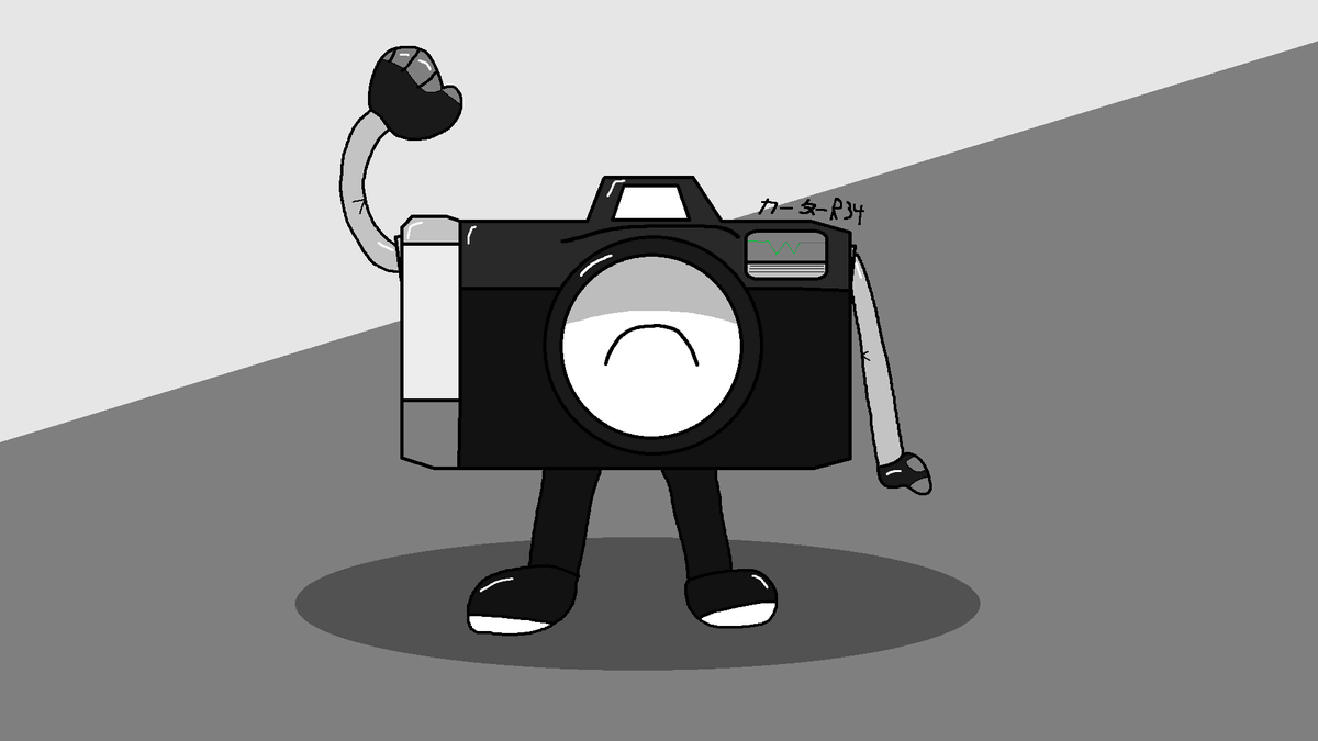 Camera-Kun, an anthropomorphic camera who belongs in a universe where cameras live normal lives.