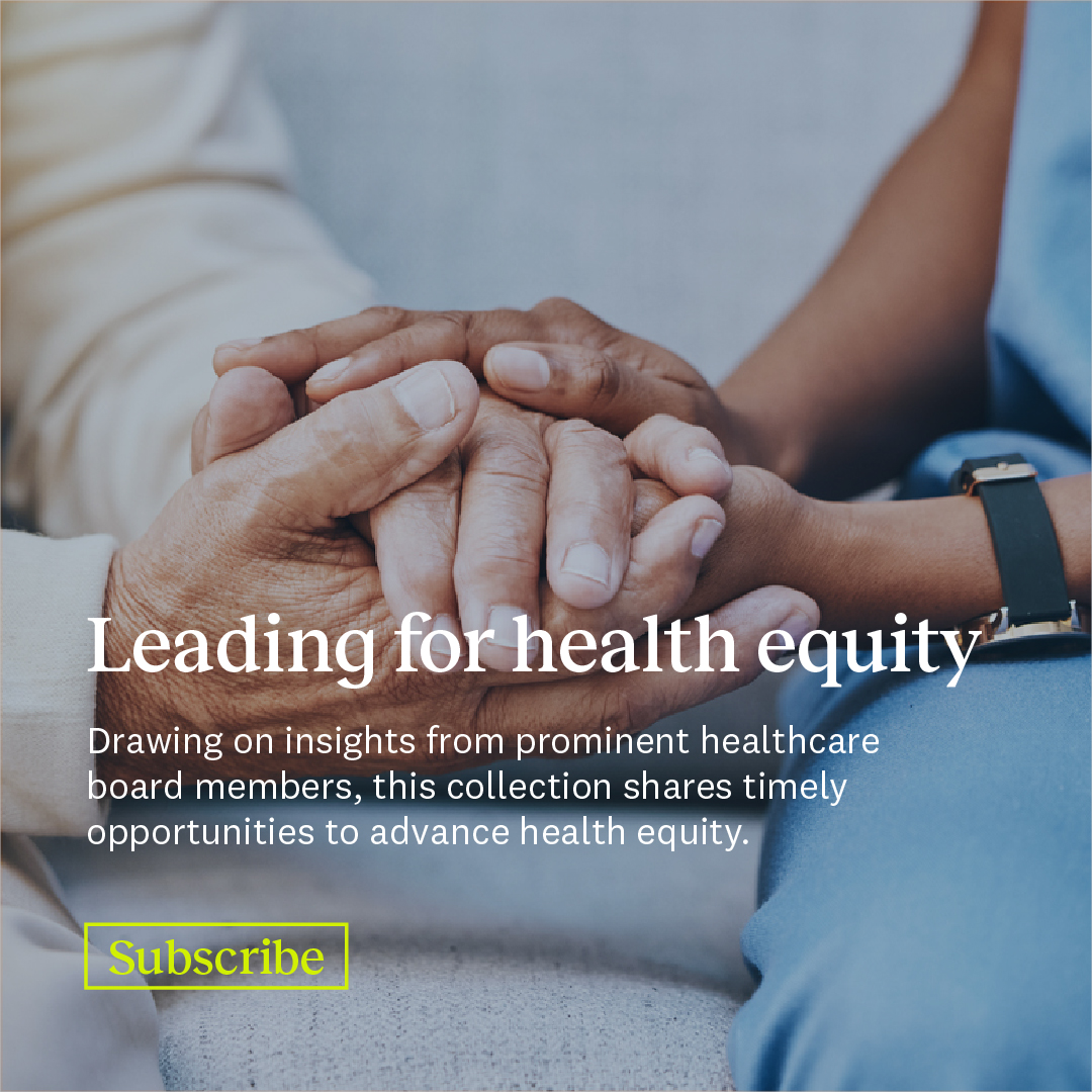 The estimated economic burden of racial and ethnic health inequities ranges from $421-451 billion. While addressing inequities is no simple task, boards play a meaningful role.  Explore our collection on health equity to learn more: bit.ly/3WgP1pB