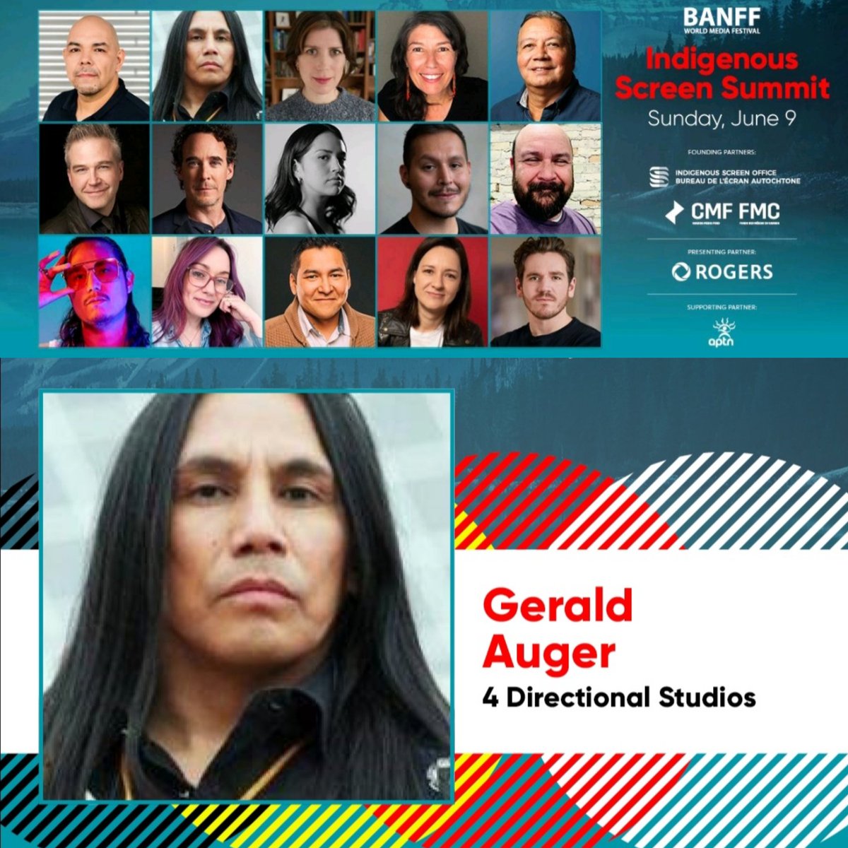 realgeraldauger's tweet photo. I want to thank the Creator. I'm honored & humbled to be a part of an amazing group of inherent storytellers.❤️ #Creator #Love #HealingEnergy #IndigenousScreenOffice #APTN #BanffMediaFestival #CanadianMediaFund #Rogers #4DirectionalStudios #4DirectionalStorytelling #TheMatriarchs https://t.co/sFKKbPfrZq